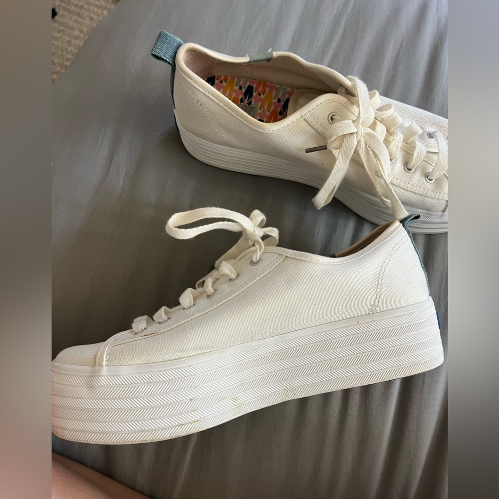 White Platform Keds